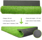 Artificial Grass for Dogs Indoor Outdoor Rug Carpet Customized Sizes Fake Grass for Pets, Realistic Artificial Turf Rug for Patio, Blade Height 1.38 Inch 6Feet X 48Feet