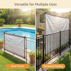 95% Aluminum Shade Cloth, 15'x33' Car/Dog Sun Reflective Aluminet tarp,Silver Reflective Sun Shade Net Cover with Grommets,Breathable,Sun/UV/Heat Blocking for Camping,RVs,with Accessories