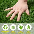 Artificial Grass Synthetic Thick Fake Grass Rug 8 FT x 47 FT, FREADEM Dog Artificial Turf Grass Mat with Drainage, for Outdoor Lawn, Garden, Patio, Landscape, Balcony, Pet Mat, 1.38" Pile Height