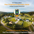3-in-1 Wireless Dog Fence, Real-Time GPS Tracker & Training Collar