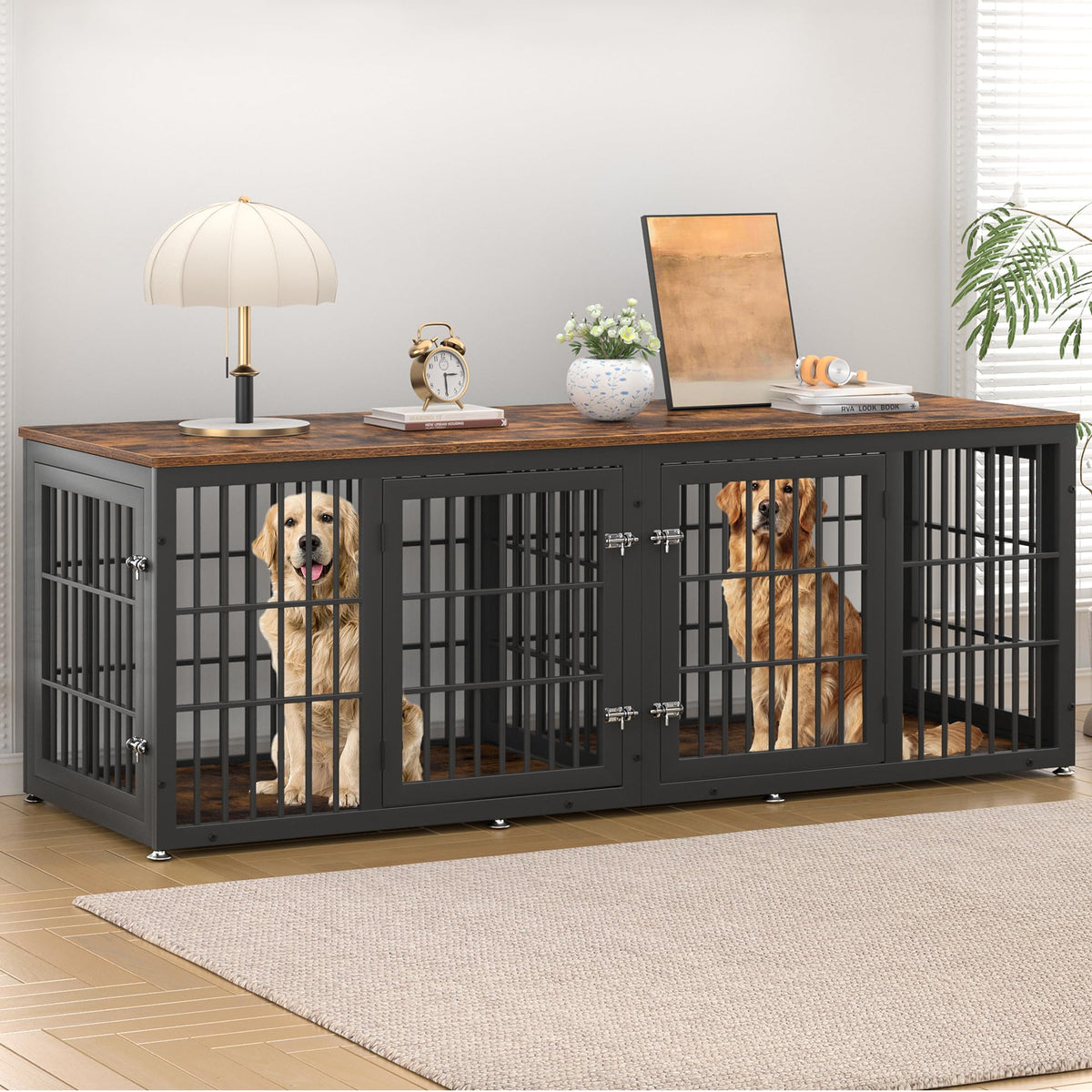 38" Heavy Duty Dog Crate Furniture for Large and Medium Dogs