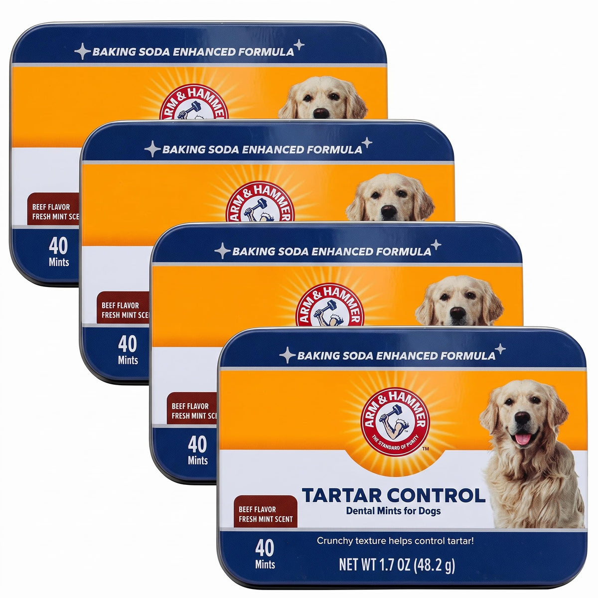 Arm & Hammer, Dog Dental Mints, Tartar Control, Beef Flavor, 40 Count