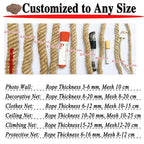 16x26FT Outdoor Safety Net - Anti-Fall Climbing & Balcony Protection, Durable Jute Hemp Rope Mesh for Kids, Pets, Trucks & Trailers, Retro Design