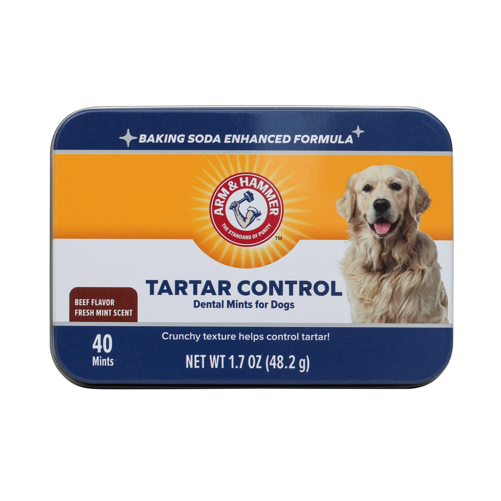 Arm & Hammer, Dog Dental Mints, Tartar Control, Beef Flavor, 40 Count