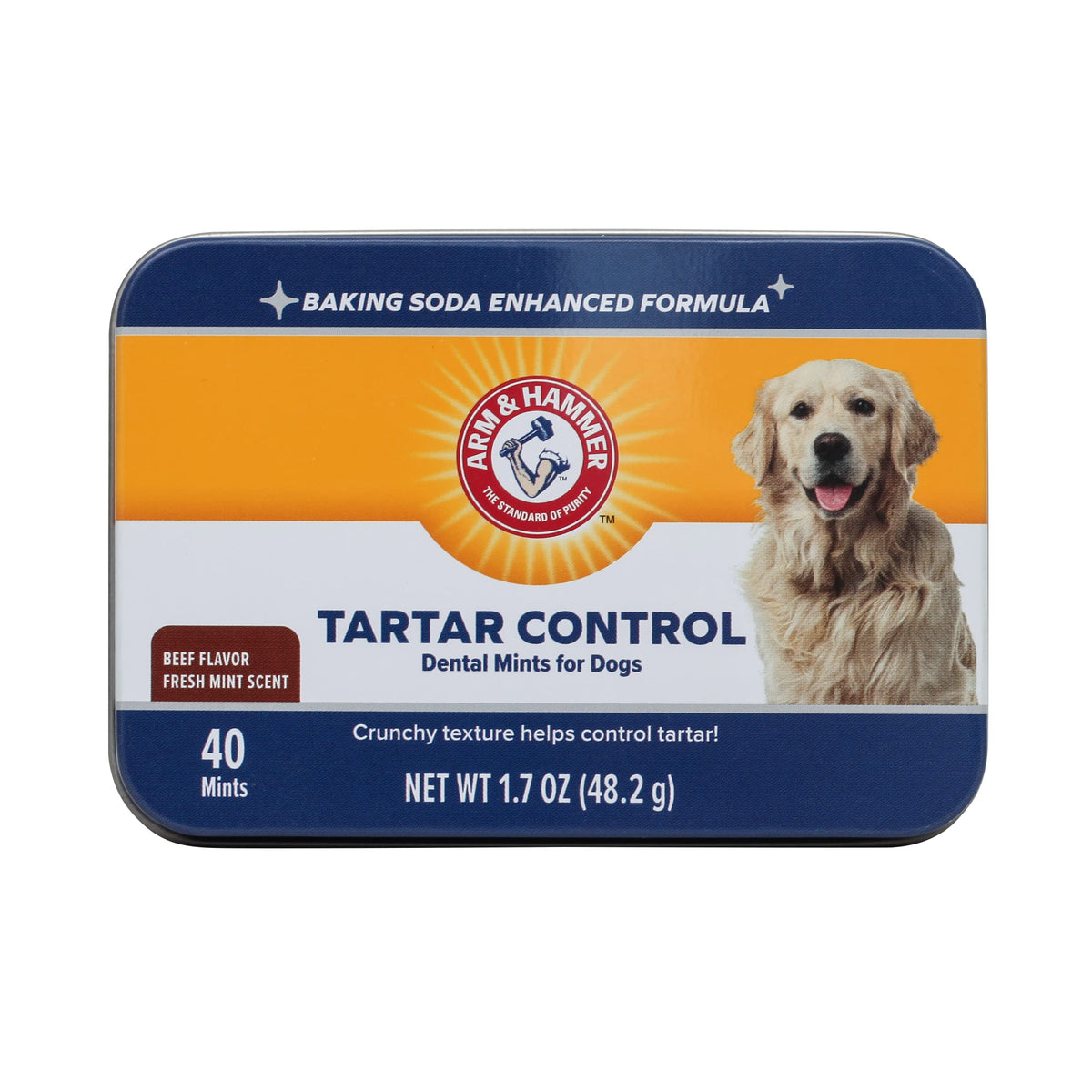 Arm & Hammer, Dog Dental Mints, Tartar Control, Beef Flavor, 40 Count