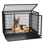 54" Heavy Duty Dog Crate, Indestructible Kennel for Giant Dogs