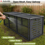 Anleolife Chicken Tunnel, Predator Proof Galvanized Modular Chicken Run