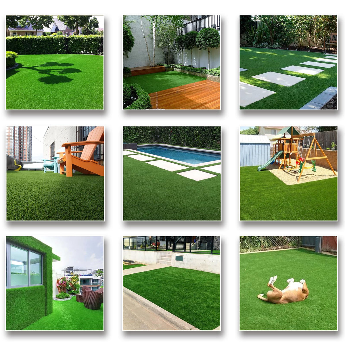 Artificial Grass Rug Indoor Outdoor, 13ft x 25ft (325 Square FT) Realistic Thick Synthetic Fake Grass Mat for Dogs, Garden Lawn Landscape Patio Grass